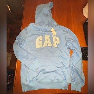Women’s size small made by gap light blue pullover hoodie